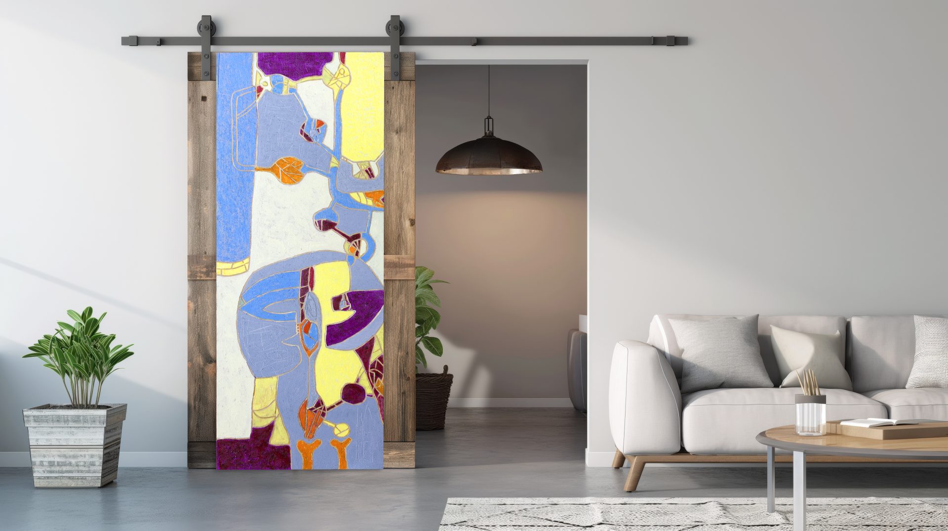 Moderne Wohnraumgestaltung mit Kunst